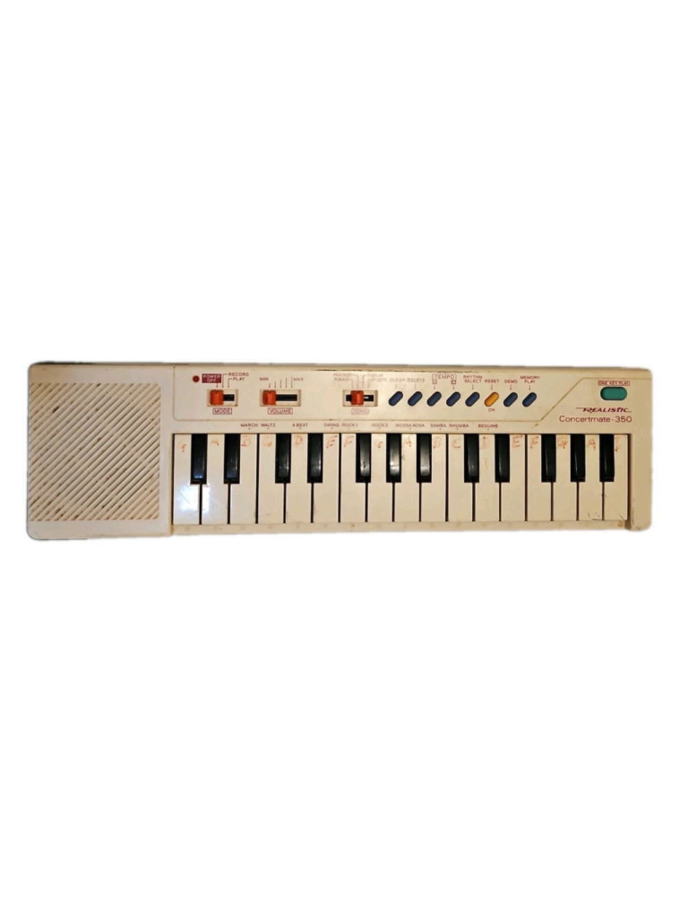 Vintage Realistic Concertmate 350 Keyboard Tested & Working RadioShack Tandy